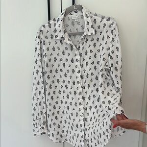 J. Jill White Long Sleeve Button Down Shirt